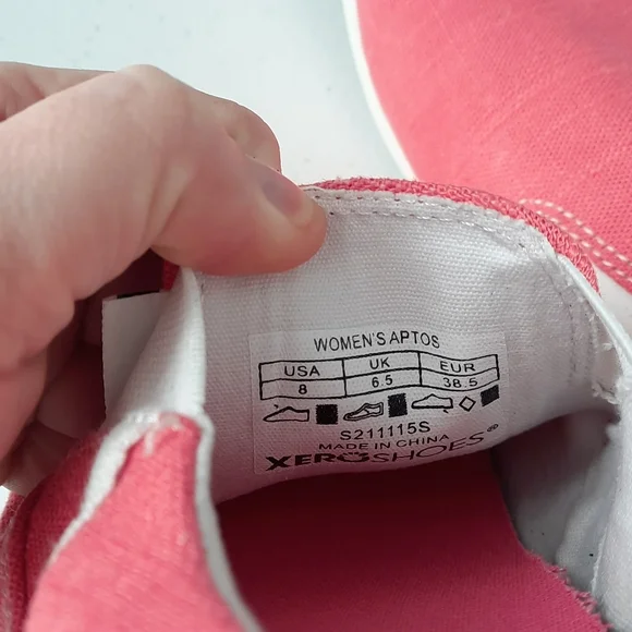 Xero Women's Aptos Geranium Pink Hemp Canvas Slip On Shoes size 8 - Picture 8 of 10